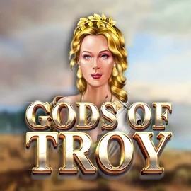 Gods of Troy slot logo by Red Tiger Gaming at CrownPlay Casino