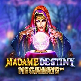 Madame Destiny Megaways online game logo by Pragmatic Play on crownplays.org