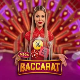 Official Live Casino logo: Mega Baccarat by Pragmatic Play at CrownPlay Casino
