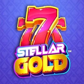 Official Slots logo: Stellar Gold by Snowborn Games at CrownPlay Casino